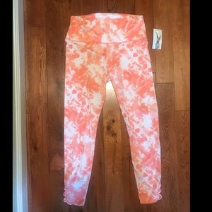 Peach tie dye lounge leggings